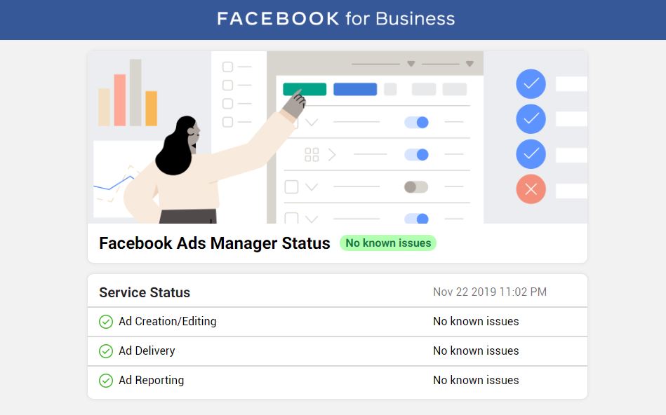Facebook Ads Manager Status